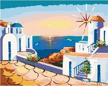 Zuty – Maľovanie Podľa Čísel – Grécko, 80 × 100 cm, Plátno + Rám