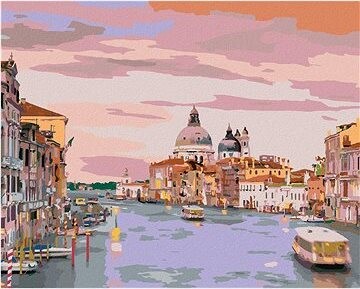 Zuty – Maľovanie Podľa Čísel – Canal Grande Benátky Taliansko, 80 × 100 cm, Plátno + Rám