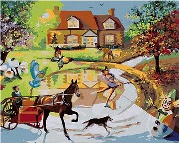 Zuty – Maľovanie podľa čísel – Štyri ročné obdobie (D. Rusty Rust), 80 × 100 cm, plátno + rám