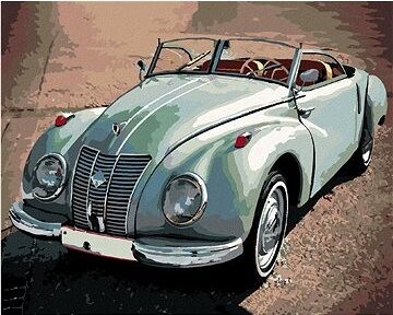 Zuty – Maľovanie Podľa Čísel – Zelené Auto Audi, 80 × 100 cm, Plátno + Rám