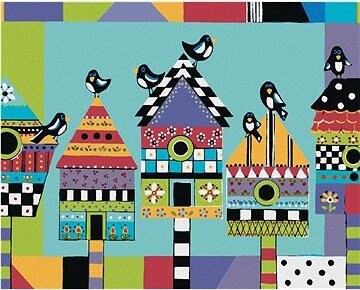 Zuty – Maľovanie Podľa Čísel – Vtáčia Búdka (Jonna James), 80 × 100 cm, Plátno + Rám