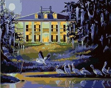 Zuty – Maľovanie podľa čísel – Pelikán a vila (D. Rusty Rust), 80 × 100 cm, plátno + rám