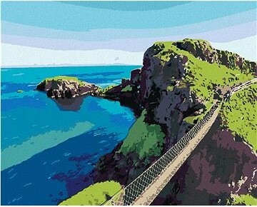 Zuty – Maľovanie Podľa Čísel – Lanový Most V Severnom Írsku, 80 × 100 cm, Plátno + Rám