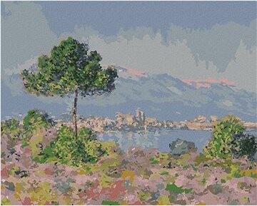 Zuty – Maľovanie Podľa Čísel – Antibes Pri Pohľade Z Plateau Notre-Dame (Claude Monet), 80 × 100 cm, Plátno + Rám