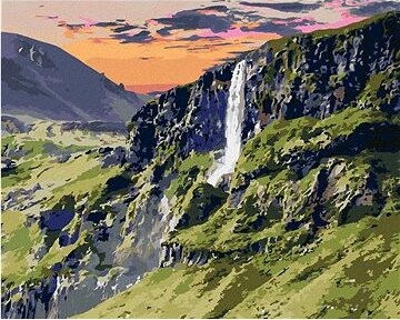 Zuty – Maľovanie Podľa Čísel – Krajina A Vodopád, 80 × 100 cm, Plátno + Rám