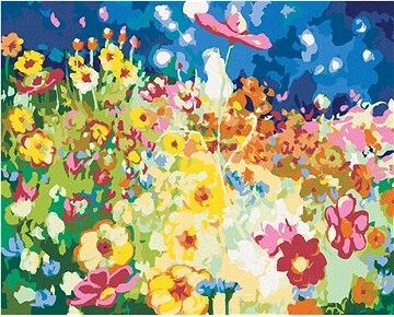 Zuty – Maľovanie Podľa Čísel – Farebné Kvetinové Pole, 80 × 100 cm, Plátno + Rám