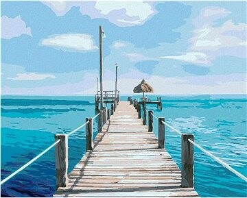 Zuty - Maľovanie podľa čísel - Mólo a more (Ted Davis), 80 × 100 cm, plátno + rám