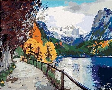 Zuty – Maľovanie Podľa Čísel – Jesenná Scéna Jazera Vorderer, 80 × 100 cm, Plátno + Rám