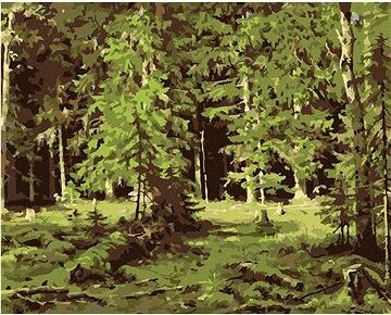Zuty – Maľovanie Podľa Čísel – Les (Ivan Shishkin), 80 × 100 cm, Plátno + Rám