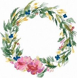 Zuty – Maľovanie Podľa Čísel – Zimní Veniec Z Pivoniek (Alexandria Gilbert), 80 × 100 cm, Plátno + Rám