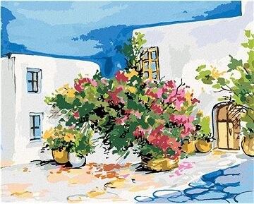 Zuty – Maľovanie Podľa Čísel – Kytica Kvetov Na Parapete, 80 × 100 cm, Plátno + Rám