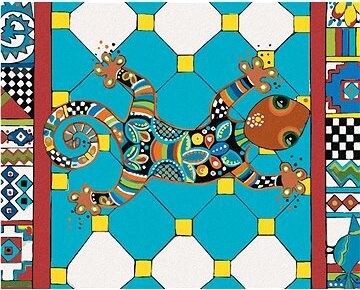 Zuty – Maľovanie Podľa Čísel – Chameleón (Jonna James), 80 × 100 cm, Plátno + Rám