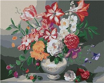 Zuty – Maľovanie Podľa Čísel – Farebná Kytica (Myroslava Voloschuk), 80 × 100 cm, Plátno + Rám