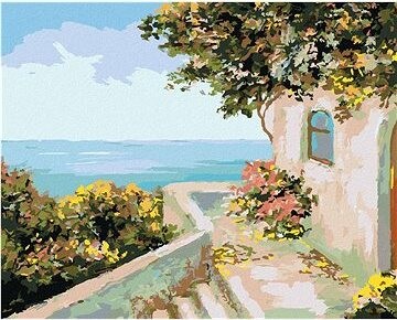 Zuty – Maľovanie Podľa Čísel – Domček Pri Mori, 80 × 100 cm, Plátno