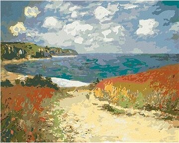 Zuty – Maľovanie Podľa Čísel – Cesta Do Pourville (Claude Monet), 80 × 100 cm, Plátno + Rám