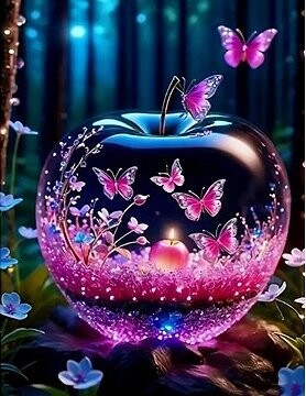 Norimpex Sklenené jablko 30 × 40 cm