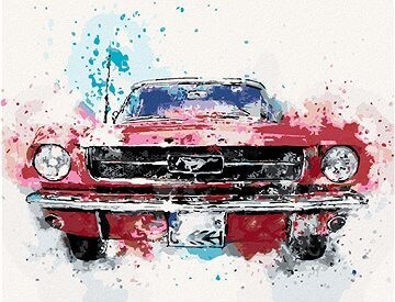 Zuty – Maľovanie Podľa Čísel – Auto Mustang, 40 × 50 cm, Plátno