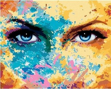 Zuty – Maľovanie Podľa Čísel – Žiariace Modré Oči, 80 × 100 cm, Plátno + Rám