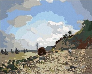 Zuty – Maľovanie Podľa Čísel – Pláž V Honfleure (Claude Monet), 80 × 100 cm, Plátno + Rám