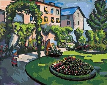 Zuty – Maľovanie Podľa Čísel – Záhrada (August Macke), 80 × 100 cm, Plátno + Rám