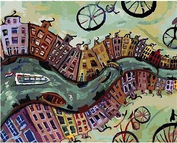 Zuty – Maľovanie Podľa Čísel – Nekonečný Amsterdam, 80 × 100 cm, Plátno + Rám