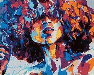 Zuty – Maľovanie Podľa Čísel – Abstraktná Žena S Kučeravými Vlasmi, 80 × 100 cm, Plátno + Rám