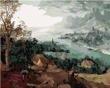 Zuty – Maľovanie Podľa Čísel – Krajina S Rozsievačom (Pieter Bruegel), 80 × 100 cm, Plátno + Rám