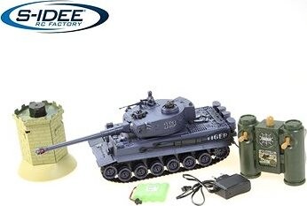 Bojový tank German Tiger s interaktívnou vežou 1:28 2,4 Ghz