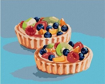 Zuty – Maľovanie Podľa Čísel – Tartaletka S Ovocím 2 (Myroslava Voloschuk), 80 × 100 cm, Plátno + Rám