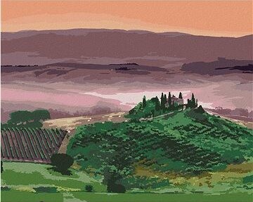 Zuty - Maľovanie podľa čísel - Vila v poli (Ted Davis), 80 x 100 cm, plátno + rám