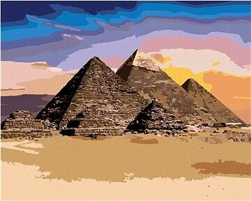 Zuty – Maľovanie Podľa Čísel – Egypt Pyramídy, 80 × 100 cm, Plátno + Rám