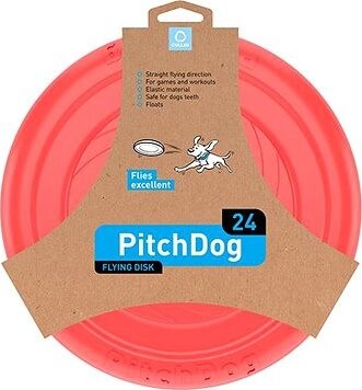 PitchDog lietajúci disk pre psy ružový 24 cm
