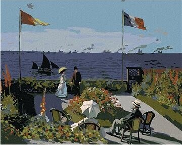 Zuty – Maľovanie Podľa Čísel – Záhrada V Sainte-Adresse (Claude Monet), 80 × 100 cm, Plátno + Rám