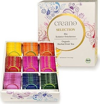 Creano BIO sada ovocných & bylinných čajů – 90 sáčků / 9 příchutí (180 g)