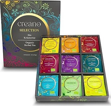 Creano BIO bylinný čaj – sada Grey 45 sáčků / 9 druhů (90 g)