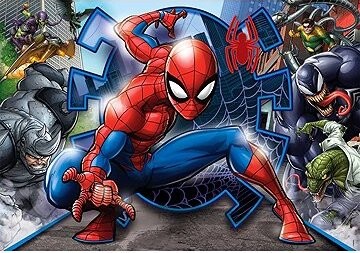 CLEMENTONI Puzzle Spiderman a jeho svet SUPER 104 dielikov