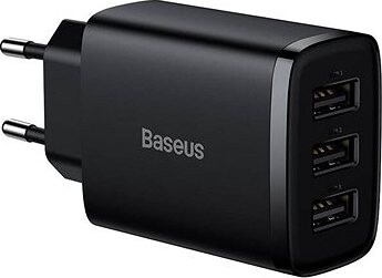 Baseus Compact Charger 3U 17W EU Black