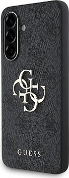 Guess PU 4G Metal Logo Zadný Kryt na Samsung Galaxy A56 Grey