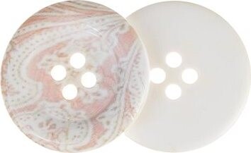 Knoflíky Žirovnice Knoflík 5 cm světle růžová krajka, 336331D, sada 2 ks