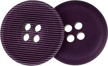 Knoflíky Žirovnice Knoflík 3,5 cm fialovobílý proužek, 365353, sada 3ks