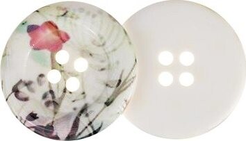 Knoflíky Žirovnice Knoflík 5 cm luční kvítí, 336331F, sada 2 ks