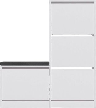 Houseland Botník s lavicí Dude biely