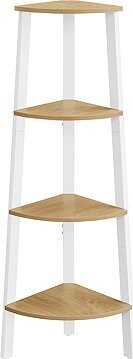 Songmics Vasagle Djerha Rohový regál dub přírodní/bílý