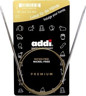 Kruhové jehlice Addi Premium 80 cm / 3,0 mm (oblé špičky)