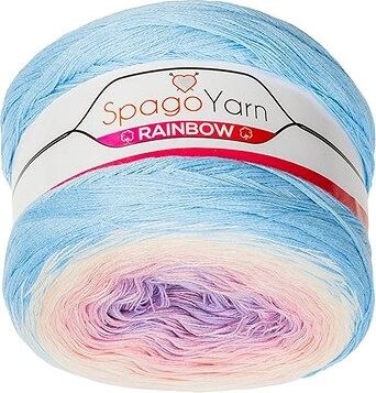 BELLATEX SpagoYarn Rainbow 250 g – 13 fialová, ružová, modrá