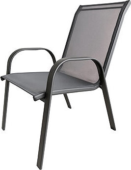 Autronic Stoličky záhradné Caroa, sivý kov