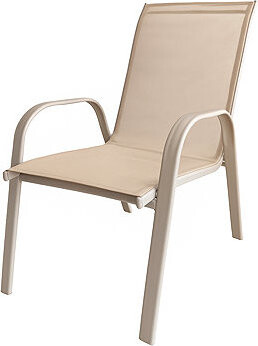 Autronic Stoličky záhradné Caroa, béžový kov