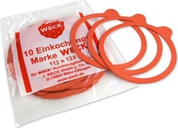 WECK Balení těsnění do zavařovacích sklenic 112 × 128, sklenice o 120 mm / 10 ks