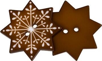 BELLATEX Sada 3 ks, 3,5 cm vločka hnědá - 400618