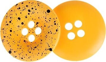 Knoflíky Žirovnice Knoflík 3,5 cm oranžový stříkaný, 366288E, sada 3 ks